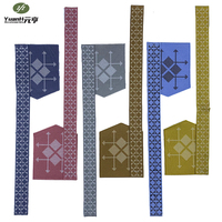 Accessoire de mode africain de haute qualité pour hommes, ensemble de broderies pour col et poches, appliques pour vêtements DIY 100%