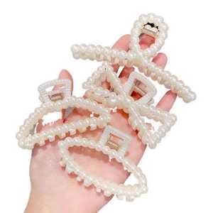 <span class=keywords><strong>PL</strong></span>美人鱼复古发爪夹韩版Ins珍珠发夹气质鲨鱼盘发大夹爪夹 - Product Image 6