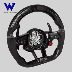 Volant en suède en fibre de carbone LED de haute qualité, adapté à la modification de véhicule Audi, compatible avec A1 A3 A4 A5 A6 A7Q1 Q3 Q5 <span class=keywords><strong>Q6</strong></span> Q7 - Product Image 2
