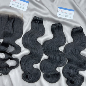 ผมต่อเวียดนามแท้แบบขายส่ง  ผ่านกระบวนการอบไอน้ำ  ลอนธรรมชาติ สีดำธรรมชาติ  แบบเย็บสองชั้นด้วยเครื่องจักร - Product Image 3
