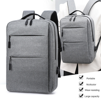 Mochila Escolar y de Negocios Unisex de Gran Capacidad, Multifuncional, Impermeable, Antirrobo, con Cierre y Diseño de Letras, de Poliéster