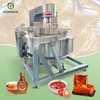 Marmite de cuisson industrielle électrique à agitation planétaire, petite, pour mélange alimentaire, avec cuve sous vide pour sirop de sucre et mélangeur intégré