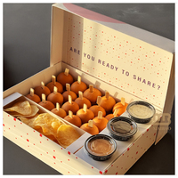 Combo Mini Burger Chips Trempage Sauce Boîte Jetable Après-Midi Thé Partage Boîte Restaurant Déjeuner Emballage Alimentaire Boîtes À Emporter