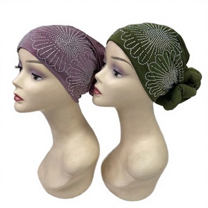 Turbante Africano con Diseño de Diamantes Trenzados MH-1250, Material de Poliéster, para Mujeres Musulmanas, Deportes, Negocios, Viajes, Playa, Pesca, Ajustable - Product Image 3