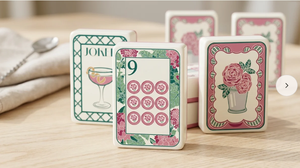 Juego de Mahjong Americano <span class=keywords><strong>Caki</strong></span> Law Rence, Fichas de Mahjong Acrílicas, Diseño Personalizado con Tema de Flores, Regalo Familiar de Alta Calidad - Product Image 4