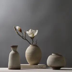 卸売カスタマイズされたユニークな日本の生け花花瓶レトロスタイルの家の装飾