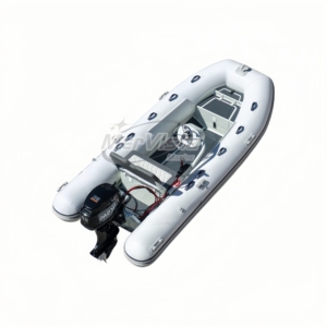 Barco de Aleación de Aluminio de 390 cm, Color Blanco, con Motor Fuera de Borda, Certificado CE, <span class=keywords><strong>para</strong></span> Máxima Diversión y Emoción - Product Image 2