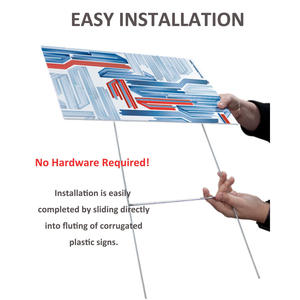 Poste de Señalización Metálico en Forma de H, Lámina de Plástico Corrugado PP, Compatible con Señalización Transfronteriza, Superventas - Product Image 3