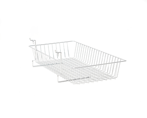 Chrome Slatwall Wire <strong>Basket</strong> for Supermarket Wall T-Shirt <strong>Display</strong> Racks Holders Metal Metal <strong>Baskets</strong> for Grid Panel - Product Image 1