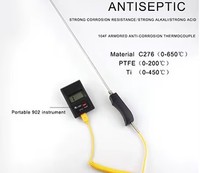5*300mm tipe k termokopel menangani Sensor suhu Mineral baja tahan karat terisolasi N K E J Pt100 untuk air aluminium