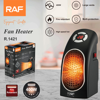 Radiateur soufflant portable RAF R.1421 400W avec grandes ouvertures, ignifuge, multi-protection, pour maison et bureau