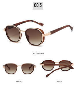 الأكثر مبيعًا نظارات شمسية متعددة الألوان متدرجة نظارات شمسية بسيطة معدنية + مستديرة نظارات شمسية كلاسيكية - Product Image 6