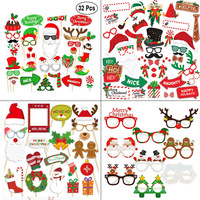 Décoration d'ambiance de fête de Noël d'entreprise : Masque de photographe en papier DIY amusant en forme de bonhomme de neige, accessoires photo