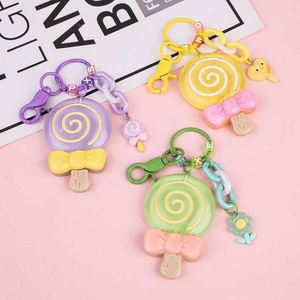 Hot Selling Creative Cute Kawaii <b>Key</b> <b>Chain</b> Keyring Accessories Car Bag Pendant Fashion Resin Lollipop Keychain - Product Image 2