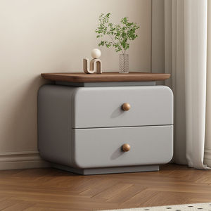 Mesita de noche de estilo crema moderna, pequeña mesita de noche, instalación sencilla para el hogar, nueva mesita de noche moderna para dormitorio - Product Image 4