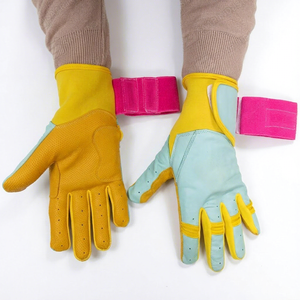 Gants de baseball professionnels sur mesure de qualité supérieure en cuir de vachette véritable 0,8 mm, ambidextres, pour hommes et femmes, antidérapants - Product Image 1
