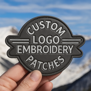 Высокое качество пользовательские тисненые шляпы джинсы УФ вышивка кожа патчи с логотипом для одежды - Product Image 3