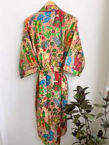 2022 nouveau Design Kantha Kimono peignoirs de bain vente chaude Kimono de luxe au genou pour demoiselles d'honneur au prix de gros - Product Image 6