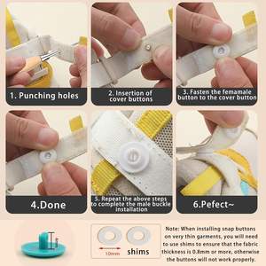 Botón a presión de plástico multicolor de 10mm, 12mm y 14mm para abrigo de bebé, correa de equipaje, accesorios para zapatos, venta al por mayor - Product Image 3