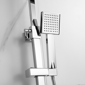 Ensemble de douche thermostatique carré 3 en 1 avec mitigeur inverseur pour <span class=keywords><strong>baignoire</strong></span> de salle de bain à 3 fonctions avec tête de pulvérisation réglable - Product Image 3