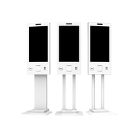 Kiosque de commande de restaurant MJC32 avec lecteur de codes-barres, imprimante, écran tactile pour la commande et le paiement en libre-service