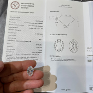 3ct 5ct 10ct D VS1 3ex Lab Grown kim cương IGI giấy chứng nhận Vòng rực rỡ cắt Fancy cut cvd kim cương cho trang sức thiết lập - Product Image 4