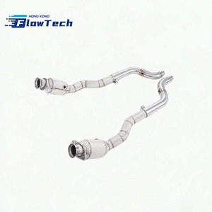 Tuyau de descente en acier inoxydable à haut débit avec bouclier thermique pour Jaguar F-Type 3.0T V6 suralimenté – Échappement de performance à fixation directe - Product Image 4