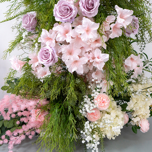 Arrangement floral d'arc <span class=keywords><strong>de</strong></span> corne <span class=keywords><strong>de</strong></span> style campagnard européen | <span class=keywords><strong>Toile</strong></span> <span class=keywords><strong>de</strong></span> <span class=keywords><strong>fond</strong></span> <span class=keywords><strong>de</strong></span> <span class=keywords><strong>mariage</strong></span> <span class=keywords><strong>de</strong></span> fleur artificielle pour la décoration <span class=keywords><strong>de</strong></span> photographie et d'événement - Product Image 5