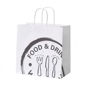 Bolsas de Papel al por Mayor con su Propio Logotipo, Bolsa de Papel Kraft Marrón para Llevar Comida con Asa - Product Image 4