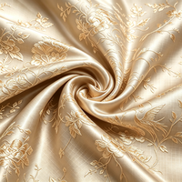 Tissu Jacquard Brocart Premium 100% Polyester Écologique Respirant Résistant à l'Abrasion Largeur 58/60" 75D pour Jupes Formelles