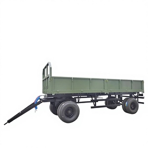 <span class=keywords><strong>Remorque</strong></span> de transport orientable de 10 tonnes, <span class=keywords><strong>remorque</strong></span> à plateau vert avec garde-corps, <span class=keywords><strong>remorque</strong></span> agricole à benne basculante - Product Image 3