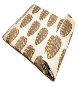 Tela de Algodón Estampada a Mano de Lujo, Diseño Herencia, para Ropa de Diseñador, Calidad de Exportación - Product Image 5