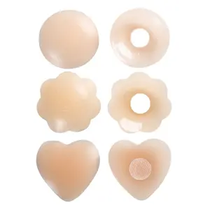 Silikon Enhancers unsichtbare nahtlose sexy Adhesive Thin Strap less Nipple Cover Brust Blüten blätter Pads