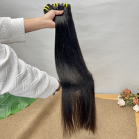 Paquetes al por mayor de cabello humano virgen sin procesar, liso, tipo Yaki, 100% cutícula alineada, doble trama, cabello vietnamita relajado
