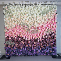 NINI prend en charge la personnalisation de la taille, toile de fond en soie faite à la main, panneau de roses artificielles écologiques, décoration murale moderne pour mariage