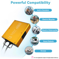 Chargeur de batterie lithium-ion intelligent C1200WP haute puissance avec conception améliorée, connecteurs de câblage, 84V 15A, pour robot