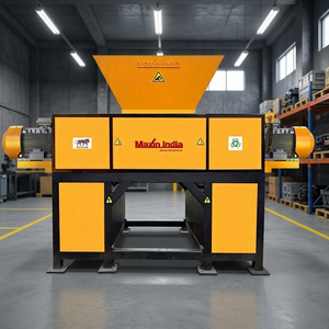 Machine de broyage RDF de qualité supérieure, à double arbre, électrique, en acier doux, pour le recyclage du plastique et le traitement des déchets industriels - Product Image 1