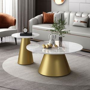 <span class=keywords><strong>2025</strong></span> gedo hiện đại Bàn cà phê Bắc Âu phòng khách bàn trà đơn giản đặt ánh sáng nhỏ căn hộ sang trọng bàn trắng đen - Product Image 2