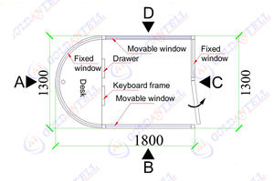 Cabine de sécurité compacte de luxe avec ventilateur d'évacuation pour parking, configurée, à <span class=keywords><strong>vendre</strong></span> - Product Image 5