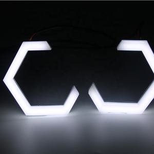 Anillos LED Hexagonales <span class=keywords><strong>Halo</strong></span> Angel Eyes Switchback para Faros Delanteros DRL Retrofit 70 80 86 90mm - Product Image 6