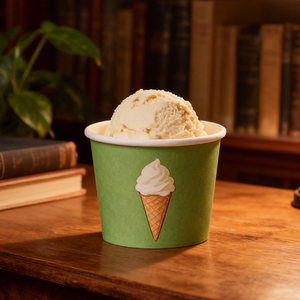 Vente en gros de gobelets en papier pour yaourt, gelato, desserts et glaces, écologiques, personnalisés avec logo, de qualité alimentaire - Product Image 1
