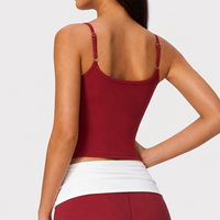 Nouveau débardeur de sport GM 2026 ajusté avec bretelles spaghetti réglables, dos en U évidé, en nylon extensible doux de haute qualité
