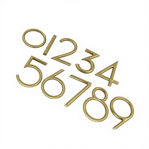 Numeri Civici 3D Sferici Personalizzati in Ottone, Acrilico e Alluminio - Lettere <span class=keywords><strong>Tridimensionali</strong></span> di Alta Gamma per Hotel e Case, Montaggio a Parete - Product Image 1