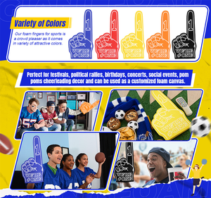 Custom Printing Fans Foam <strong>Fingers</strong> Cheer Gloves We're Number 1 Cheerleading Props Sponge Cheer One <strong>Finger</strong> Gloves Cheerleader Gift - Product Image 6