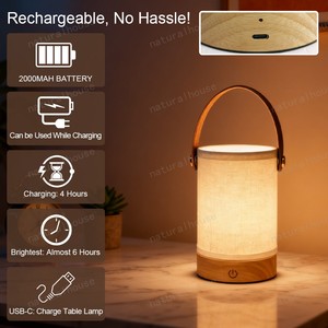 Bán buôn nhỏ chức năng 2000mAh có thể sạc lại xách tay LED cảm ứng bảng ánh sáng ban đêm Đèn bàn cho nhà hoặc bên ngoài - Product Image 4