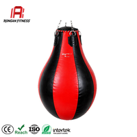60*100CM 35KG Kantong Tinju Pasir Bentuk Pir dengan Rantai Logam untuk Latihan Ayunan dan Uppercut