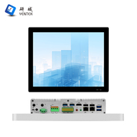 Panel PC Industrial Integrado Sin Ventilador Intel J6412 8260U 10210U de 12.1 Pulgadas con Pantalla Táctil Capacitiva, Voltaje Amplio de 9-36V, LAN Dual y 6 Puertos COM