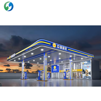 Cubierta para Gasolinera de Gran Tamaño, Fabricada a Medida, con Estructura de Acero Resistente a la Intemperie, Cubierta Personalizada para Gasolinera