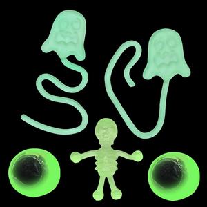 Caja Sorpresa de Juguetes TPR: Calabaza, Esqueleto, Telaraña, Ojo Luminoso, Pegamento Suave Antiestrés - Product Image 5