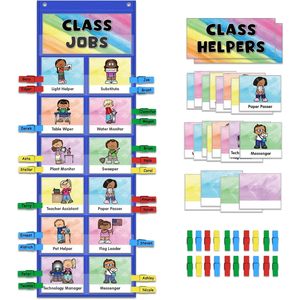 Tableau de gestion des tâches pour la classe, outil éducatif pour les enseignants et les aides, gestion de la salle de classe préscolaire - Product Image 1